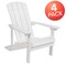 Flash Furniture White Poly Resin Adirondack 4 Pk 4-JJ-C14501-WH-GG - alternate 2